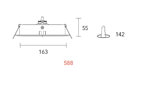 Spot DELI Ø 163 mm