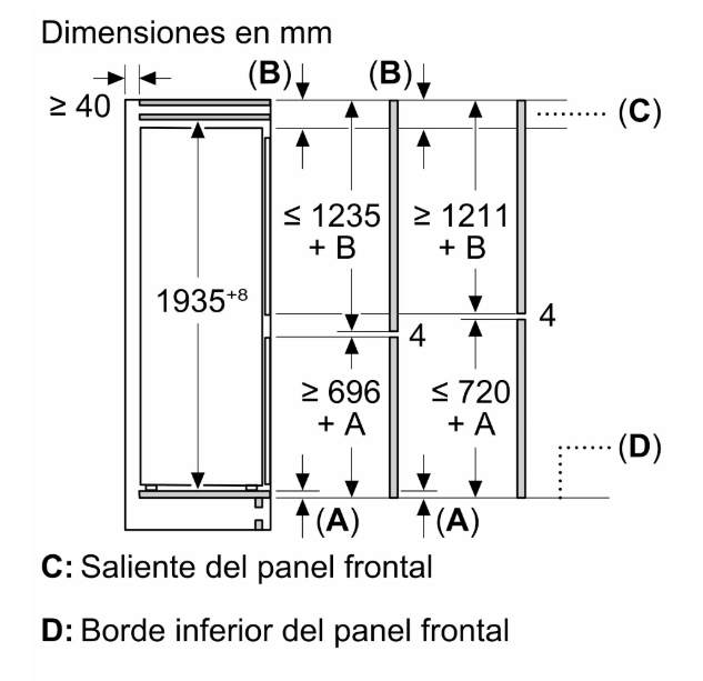 Serie 4 Frigorífico combi PANELABLE - KBN96VFEO