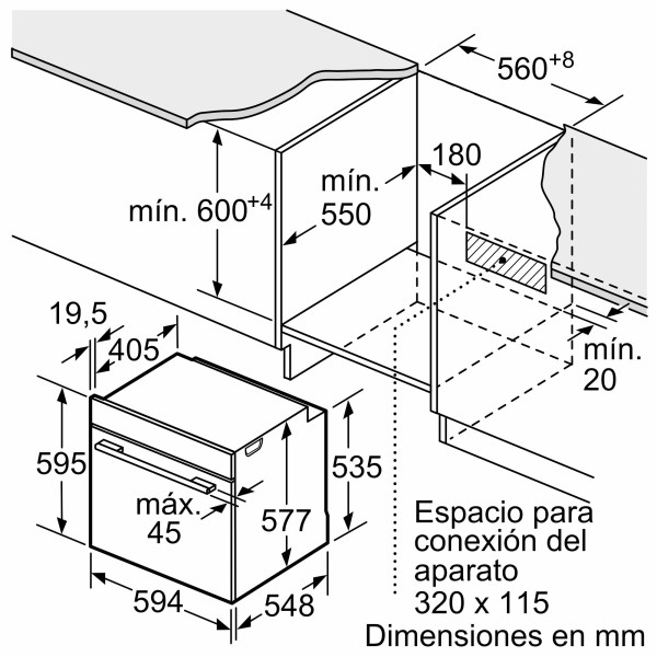 Bosch HRG7361B1 - Horno con vapor Serie 8 Negro 20 funciones