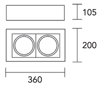 PLAFON CARDANICO AR111 GU10