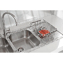 Cesto escurridor Rectangular Tramontina de Acero Inox con Asa Regulable para Bacha