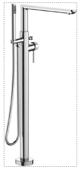 Monocomando Genebre de pie para bañera (65119 18 45 66)