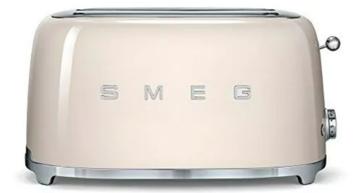 [Tsf02creu] Tostadora Smeg 4 Rebanadas 220 Volt - Crema §